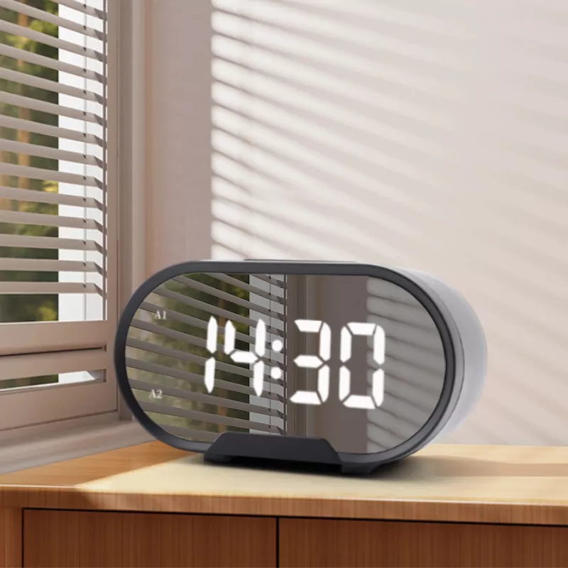 Mirror Dual Alarm Clock