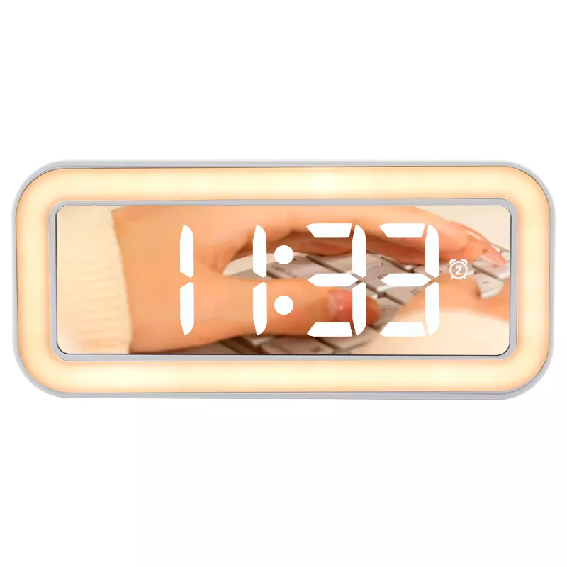 LED Alarmes Duplos Temperatura Luz Noturna Despertador