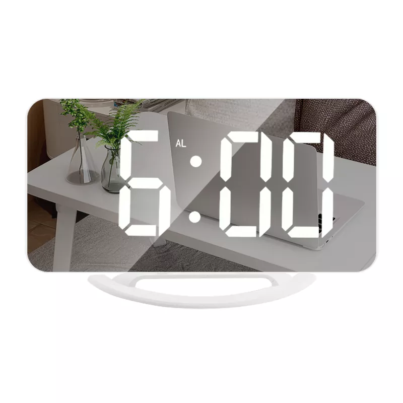 Porta de entrada e saída de LED espelhado Despertador de mesa LED