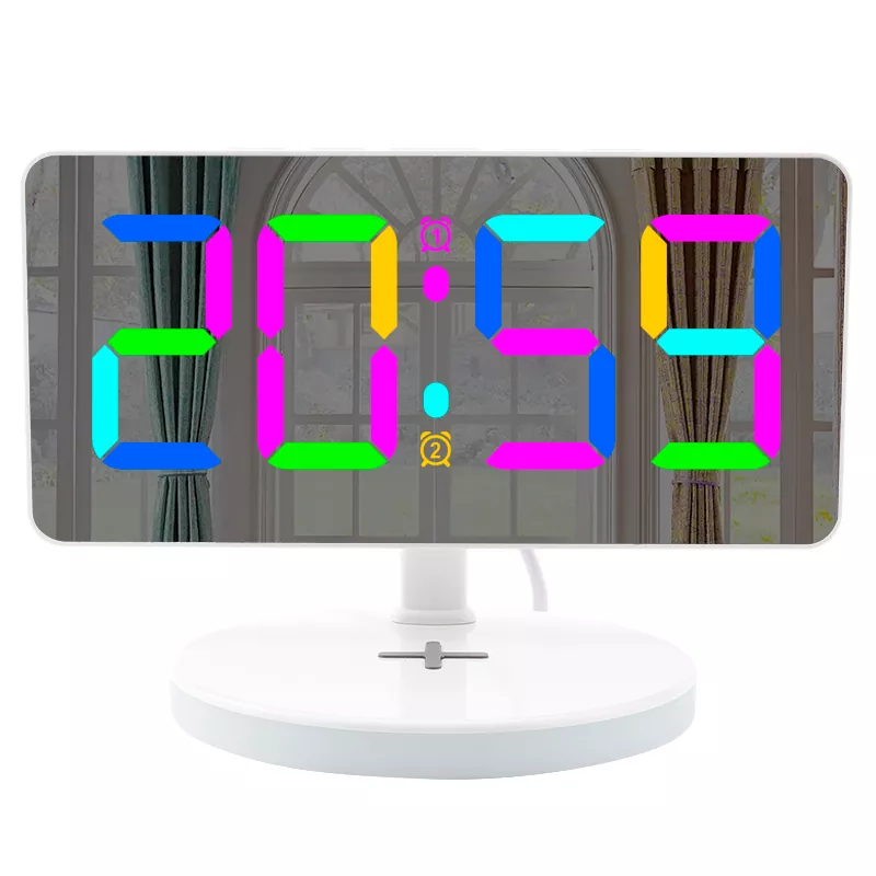 Carregamento sem fio RGB Night Light RGB Digital Alarm Clock